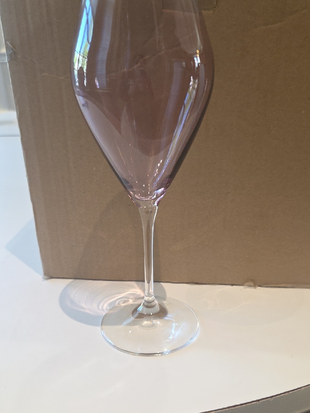 Purple Stemmed Wine Glass - Elegant Dining Glassware